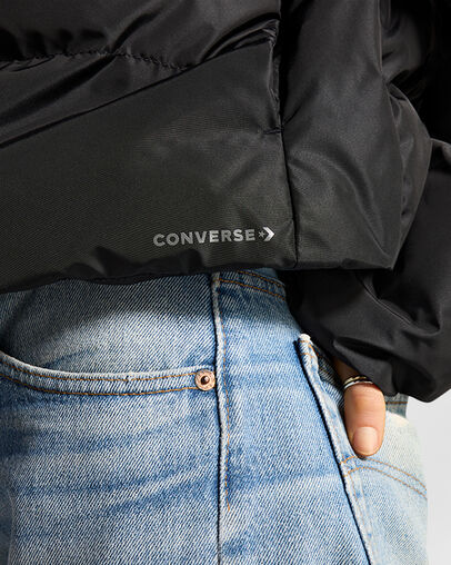 Short Super Puffer Jacket Converse Black