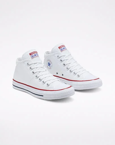 Chuck Taylor All Star Madison Canvas White/White/White, Angled View