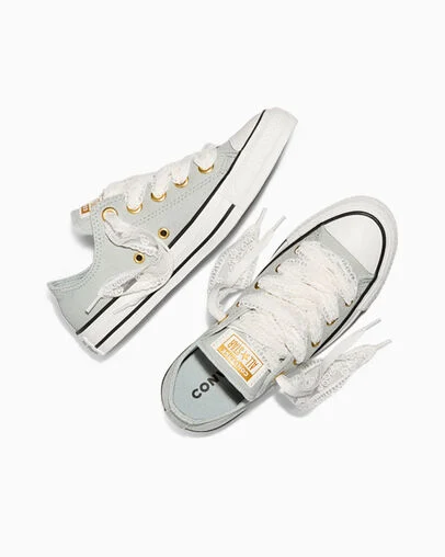 Chuck Taylor All Star Lace Pavemint/Metallic Light Gold, Angled View
