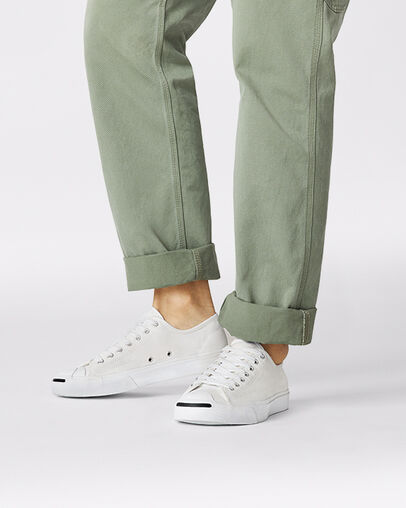Jack Purcell Canvas Low Top White/White/Black