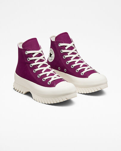 Chuck Taylor All Star Lugged 2.0 Platform Seasonal Color Mystic Orchid/Black/Egret, Angled View