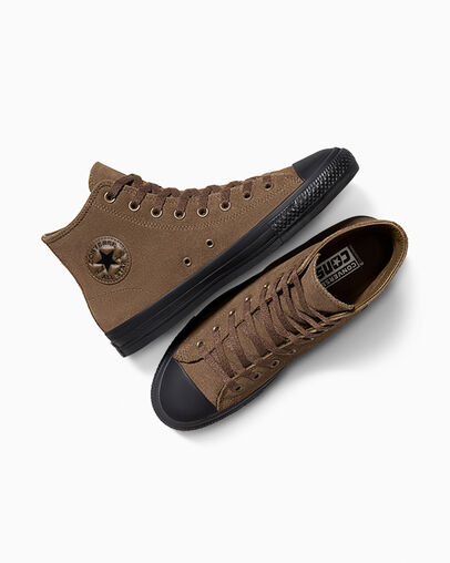 CONS Chuck Taylor All Star Pro Suede Grounded/Black/Grounded, Angled View
