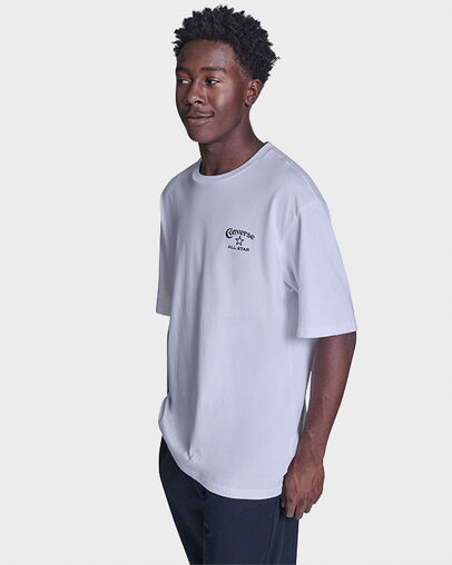 Heritage Wordmark Relaxed T-Shirt White 10A, Back View