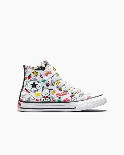 Converse x Hello Kitty And Friends Chuck Taylor All Star Easy-On Stickers White/White/Black, Outer Side View