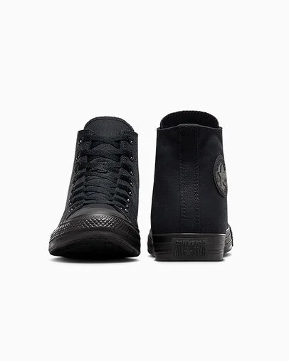 Chuck Taylor All Star Canvas Black Monochrome, Heel View