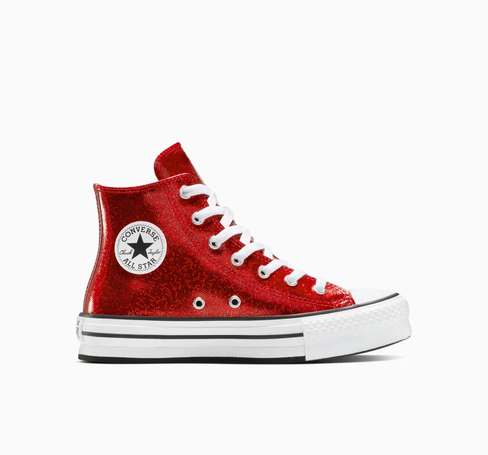 Chuck Taylor All Star Lift Platform Disco Glitter Wine Red/White/Days Ahead