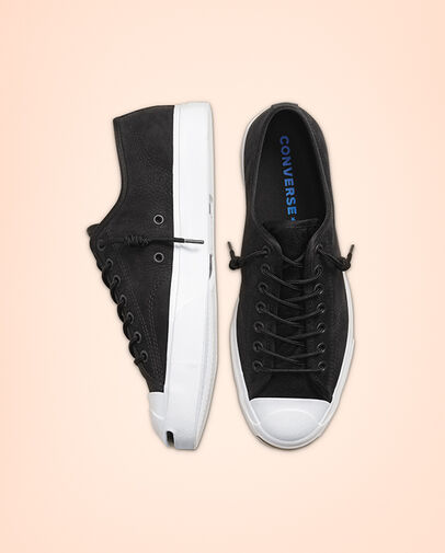 Nubuck Leather Jack Purcell Black/Black/White
