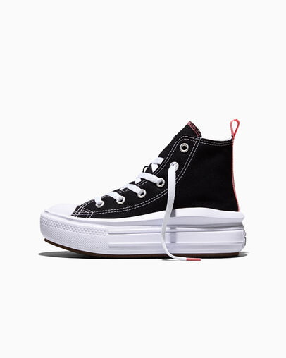 Chuck Taylor All Star Move Platform Black/Pink Salt/White, Inner Side View