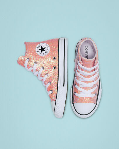 Coated Glitter Chuck Taylor All Star Barely Rose/Black/White