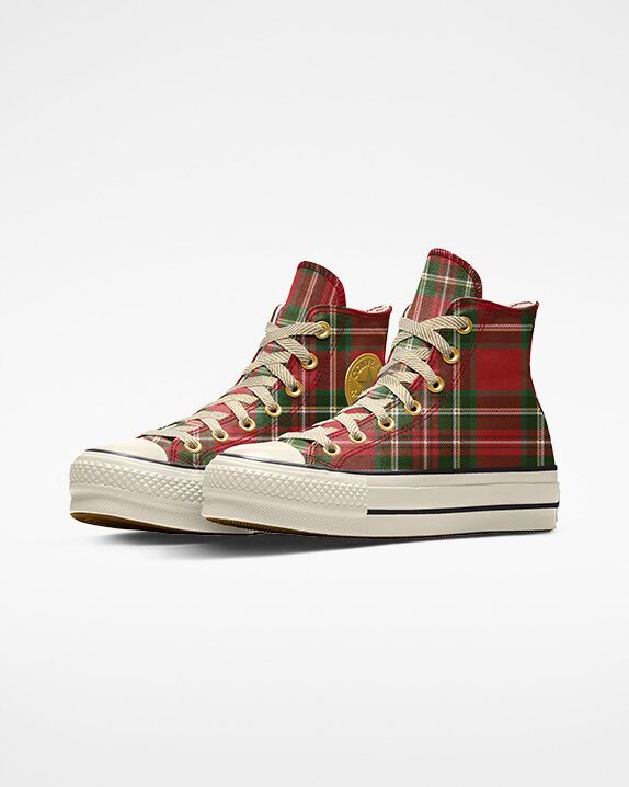 plaid converse platform