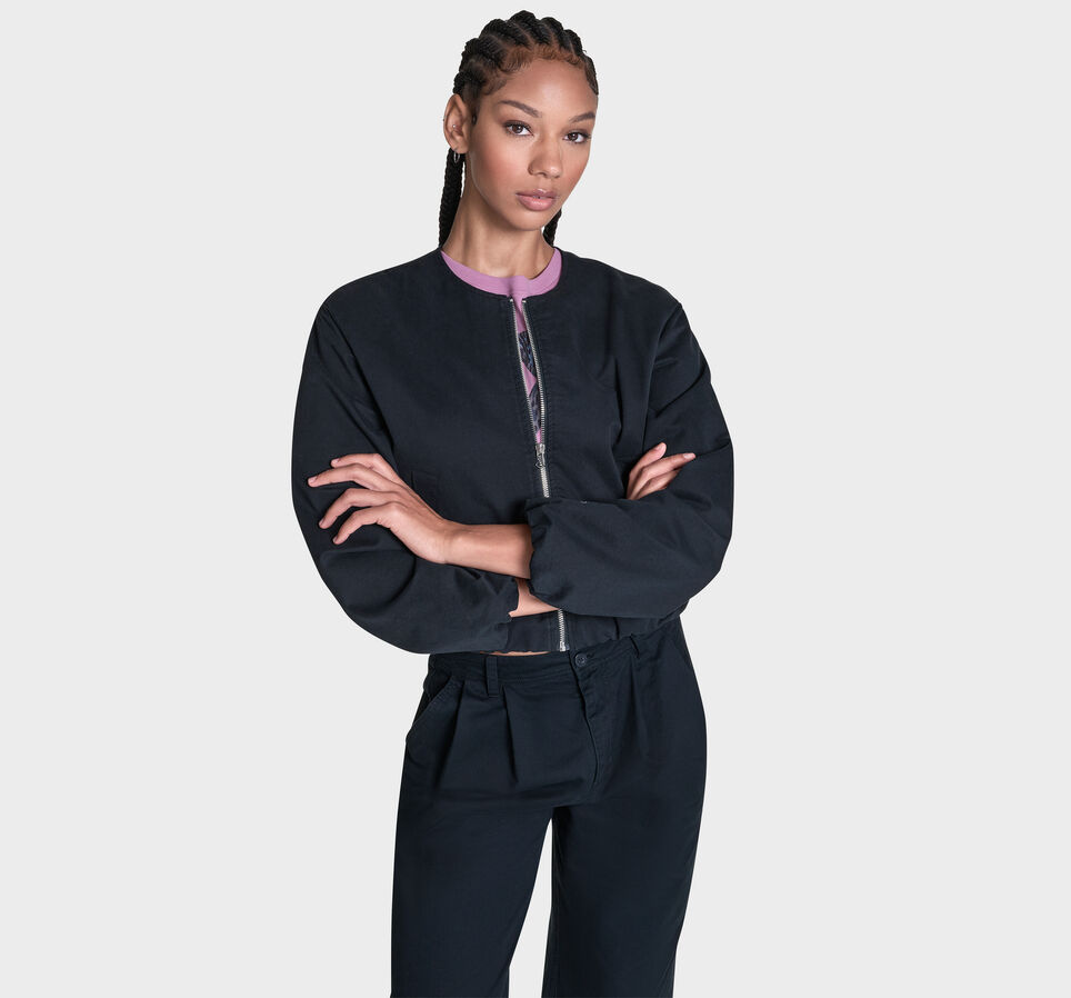 Bubble Sleeve Bomber Jacket Converse Black