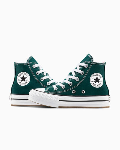 Chuck Taylor All Star EVA Lift Platform Canvas Jaded Teal/White, Detail Angle View