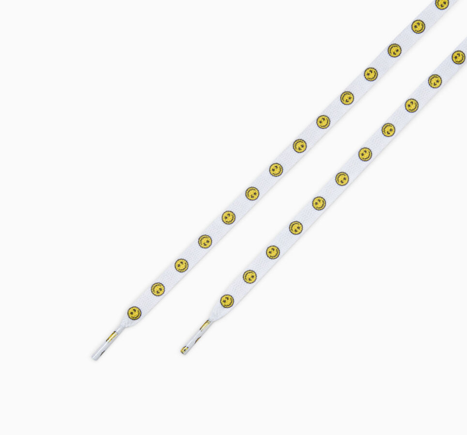 45 Inch Smiley Vibes Laces White
