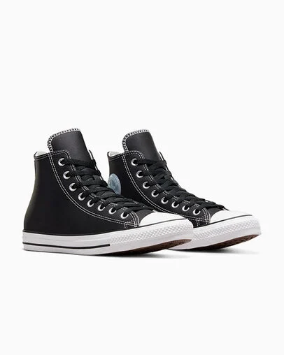 Chuck Taylor All Star Twill Black/Cloudy Daze/White, Top and Side View