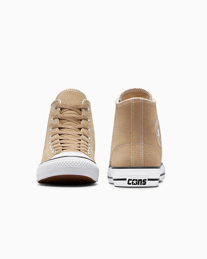 CONS Chuck Taylor All Star Pro Suede Nomad Khaki/White/Black, Heel View