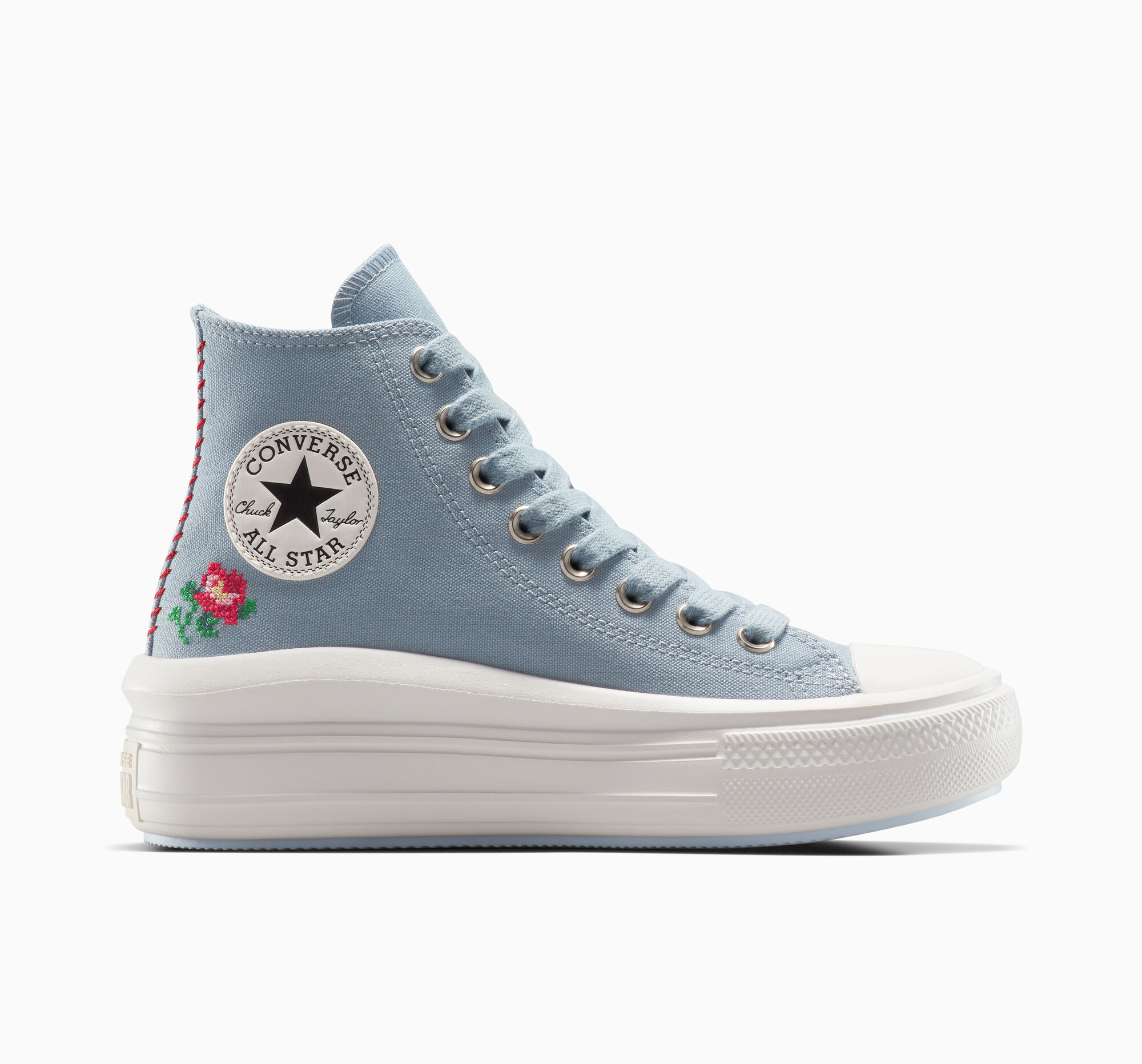 Chuck Taylor All Star Move Platform Rose Cross Stitch Women's High