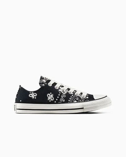 Chuck Taylor All Star Paisley Black/Egret/Black, Outer Side View