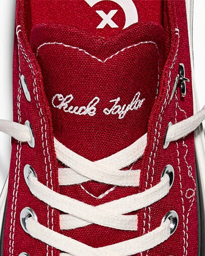 Chuck Taylor All Star Lift Double Stack Platform Valentine's Day Days Ahead Red/Egret/Black, Detail Angle View