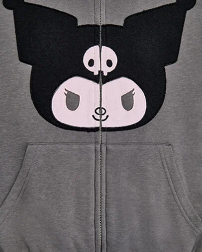 Converse x Hello Kitty&reg; and Friends Kuromi&trade; and My Melody&trade; Full Zip Hoodie Plum Kitten/Parfait Pink