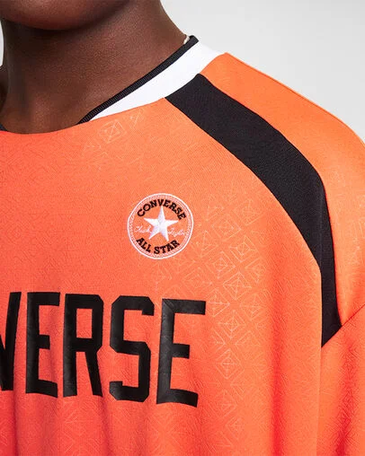 Soccer Jersey Vermillion Red, Detail View