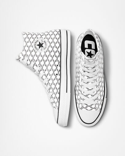 Chuck Taylor All Star Pro Bones White/Black/White, Top and Side View