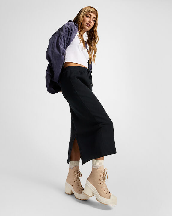 Chuck 70 De Luxe Heel Platform Weatherized Leather Women's High