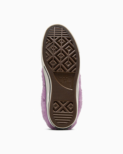 Chuck 70 Faux Fur Classic Amethyst/Egret/Black, Outsole View