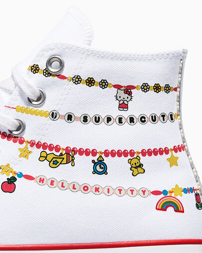 Converse x Hello Kitty And Friends Chuck Taylor All Star Charmed White/Red/Yellow, Detail Angle View