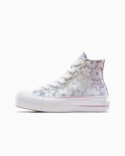 Chuck Taylor All Star Lift Platform Gradient Flowers Wet Stone/Orchid Dust, Inner Side View