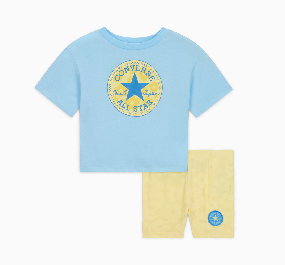 Chuck Patch T-Shirt & Biker Short Set Like Butter