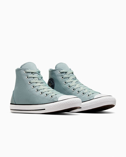 Chuck Taylor All Star Polyester & Suede Mountain Teal/Midnight Pass, Top and Side View