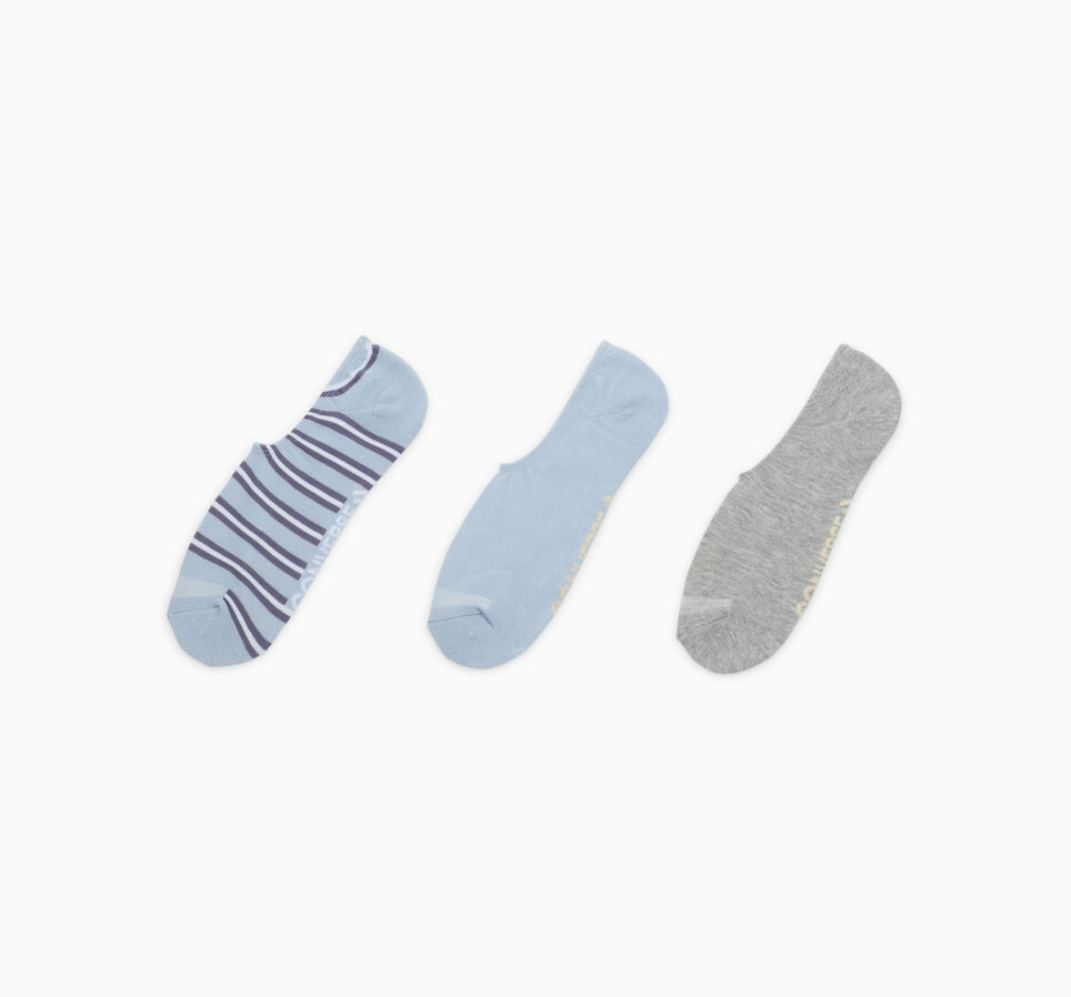 3-Pack Striped No-Show Socks Multi/Ghost/Grey