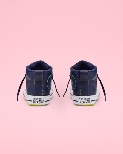 Two-Tone Hiker Leather Chuck Taylor All Star Street Obsidian/Green Abyss/Bold Lime