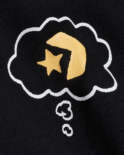 Thought Bubble T-Shirt Converse Black, Full Body View