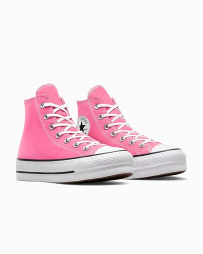 Chuck Taylor All Star Lift Platform Canvas Pink/White/Black, Top and Side View