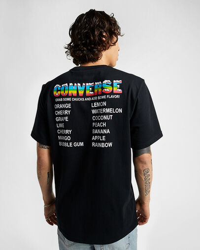 Snow Cone Graphic Loose Fit T-Shirt Converse Black, Back View