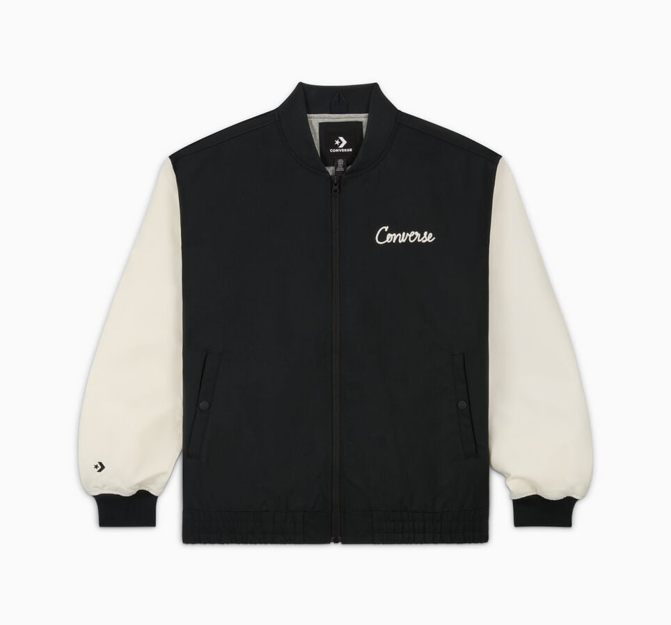 Chain Stitch Woven Jacket Converse Black