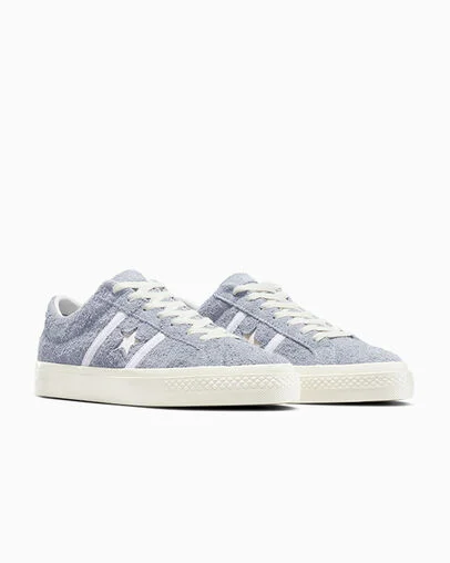 CONS One Star Academy Pro Suede Lavender Trek/Egret/Egret, Top and Side View