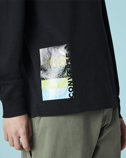 Space Star Chevron Long Sleeve Converse Black