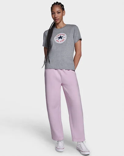 Chuck Taylor All Star Patch T-Shirt Vintage Grey Heather, Full Body View