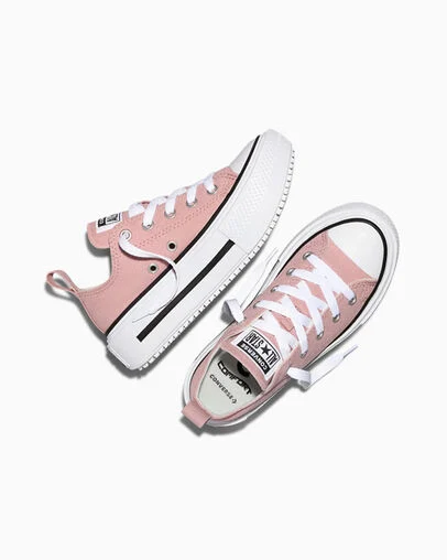 Chuck Taylor All Star Lift Double Stack Petal Pit/White/Black, Angled View