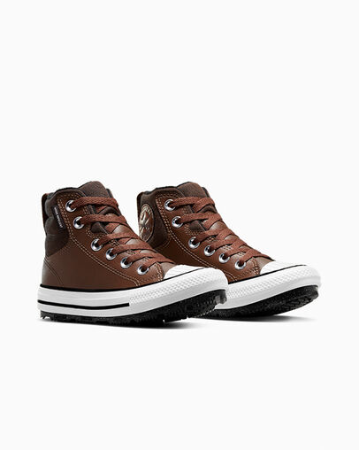 Chuck Taylor All Star Berkshire Boot Bear Nap Brown/Black/White, Top and Side View