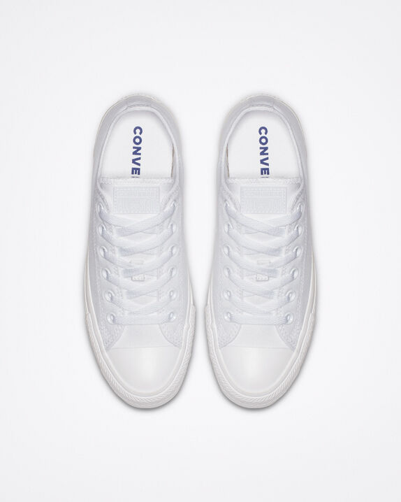 converse white monochrome low top