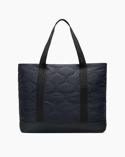 Quilted Tote Bag Converse Black, Back View