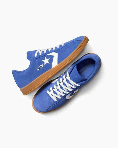 All Star Classic Trainer Suede Indigo Outside/Vintage White, Angled View