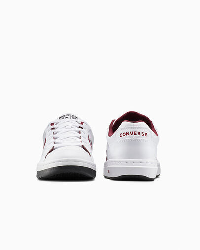 Pro Blaze V2 White/White/Deep Bordeaux, Heel View