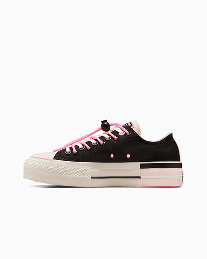 Chuck Taylor All Star Lift Platform Black & Pink Black/Fable Pink/Egret, Inner Side View