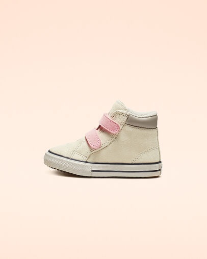 Chuck Taylor All Star Hook and Loop PC Boot High Top Natural Ivory/Coastal Pink