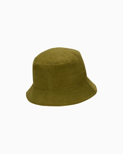 Corduroy Bucket Hat Forest Brew Green, 3/4 View