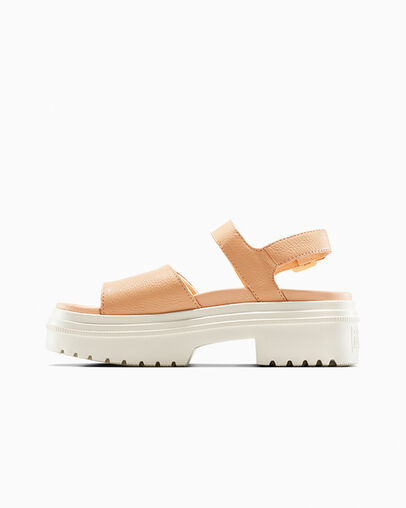 Converse Chuck Taylor All Star Lugged Heel Sandal Leather Coastal Dune/Egret/Light Gold, Inner Side View